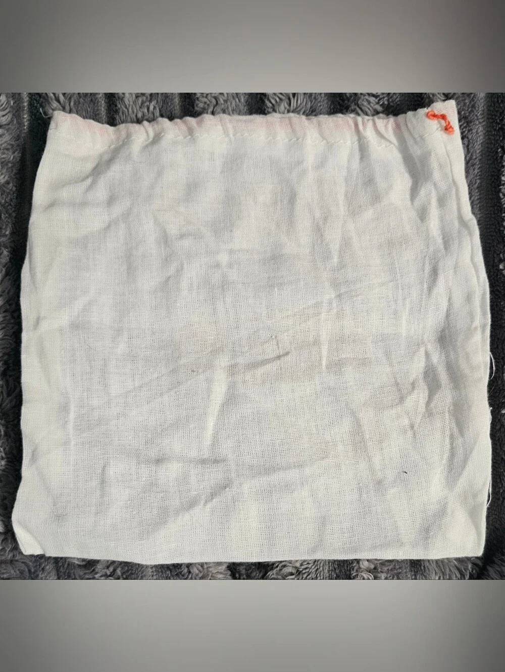 Coach White Drawstring Dust Bag with Red Logo